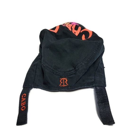 Cabo by Robin Ruth Cadet Style Black Hat Spiral Color Lettering Brim Army Cap - Picture 9 of 12